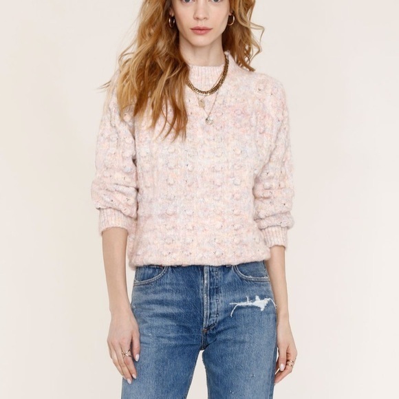 NWT Anthropologie / Heartloom Freya Sweater Pastel Multicolor Chunky Top Medium - Picture 1 of 10